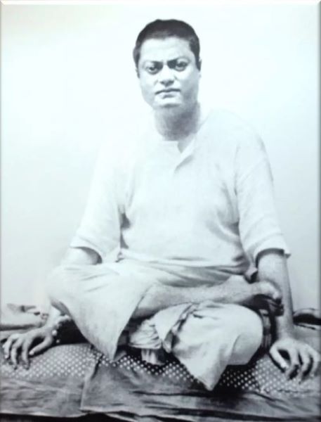 Swami Vivekananda's photo taken after he had completed a meditation session
