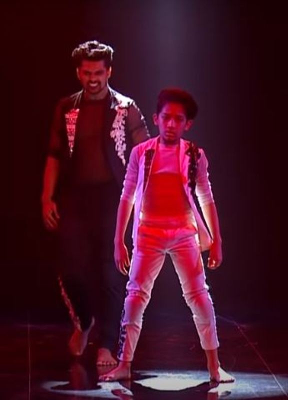 Akash Thapa in a still from his performance in the show 'Super Dancer- season 2' (2017)