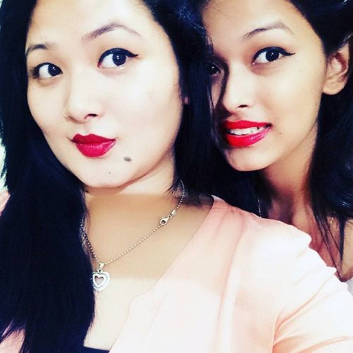 Akash Thapa's sisters
