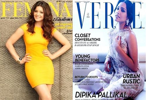 Dipika Pallikal on the cover of noted Indian magazines