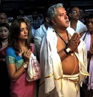 Vijay Mallya con Pinky Lalwani