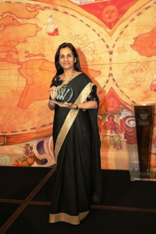 Chanda Kochhar With Woodrow Wilson Award