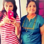 Megha Dhade with her mother