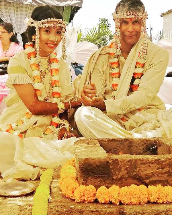 Love Story Of Milind Soman And Ankita Konwar Starsunfolded 