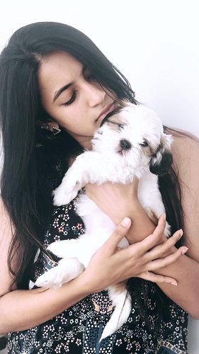 Niharika Konidela With Her Pet Dog