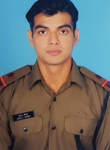 Subedar Neeraj Chopra in uniform