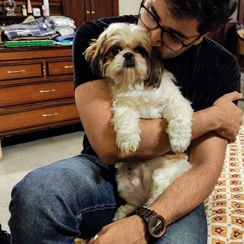 Adivi Sesh and his pet dog Junnu