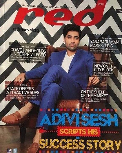Adivi Sesh featured on the cover page of Red magazine
