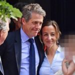 Anna Eberstein and Hugh Grant after getting married