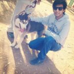 Ashrut Jain, a dog lover