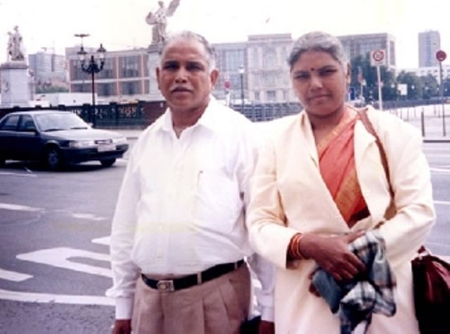 B. S. Yeddyurappa With His Wife
