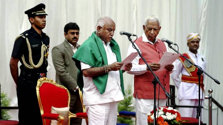 BS Yediyurappa Taking Oath As Chief Minister Of Karnataka