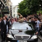 Céline Dion In Her Car Mercedes