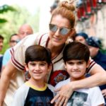 Céline Dion With Her Sons Nelson And Eddy