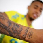 Gabriel Jesus's tattoo on his forearm