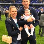 Harry Kane with his fiance Katie Goodland and Daughter Ivy