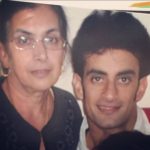 Karan Mehat with his mother