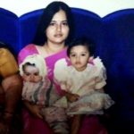 Malvika Sharma (Childhood) with her mother and brother Vedant Sharma (Childhood)