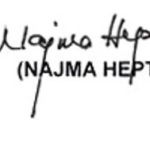 Najma Heptulla's Signature