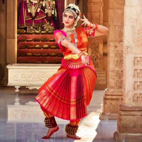 Radhika Merchant as a Bharatnatyam dancer