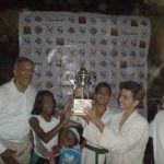 Ranveer Allahbadia receiving a trophy with his partner for Judo
