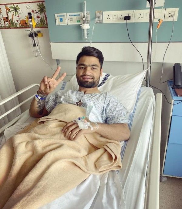Rinku Singh after his knee operation