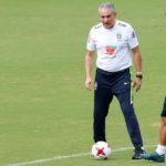 Roberto Firmino with Brazil Coach Tite