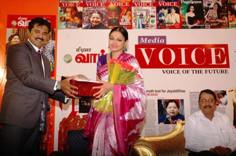 Sarath Kumar as the founder of Media Voice magazine