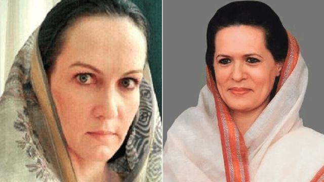 Suzanne Bernert (Left) as Sonia Gandhi in the film 'The Accidental Prime Minister'