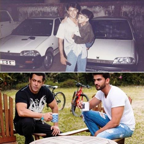 Zaheer Iqbal with Salman Khan then and now