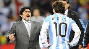 Diego Maradona as the coach of Argentina