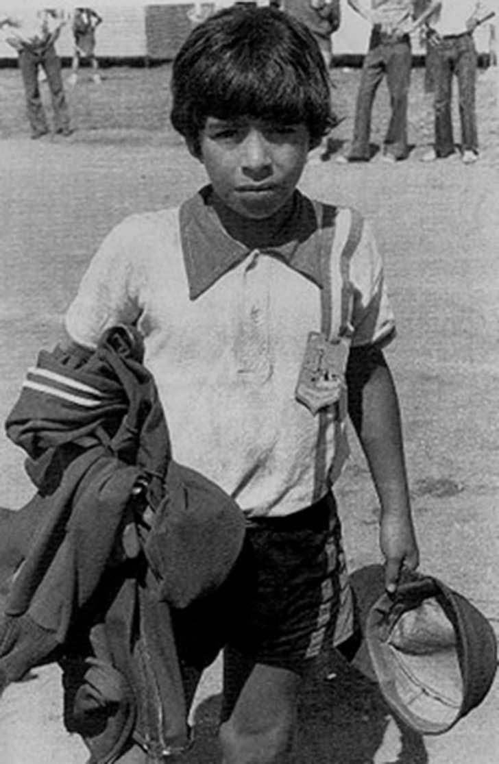 Diego Maradona in his childhood
