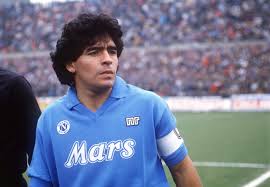 Diego Maradona playing for Napoli