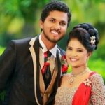 Dinesh Chandimal with his wife