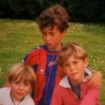 Eden Hazard with his younger brothers