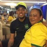 Gabriel Jesus with his mother