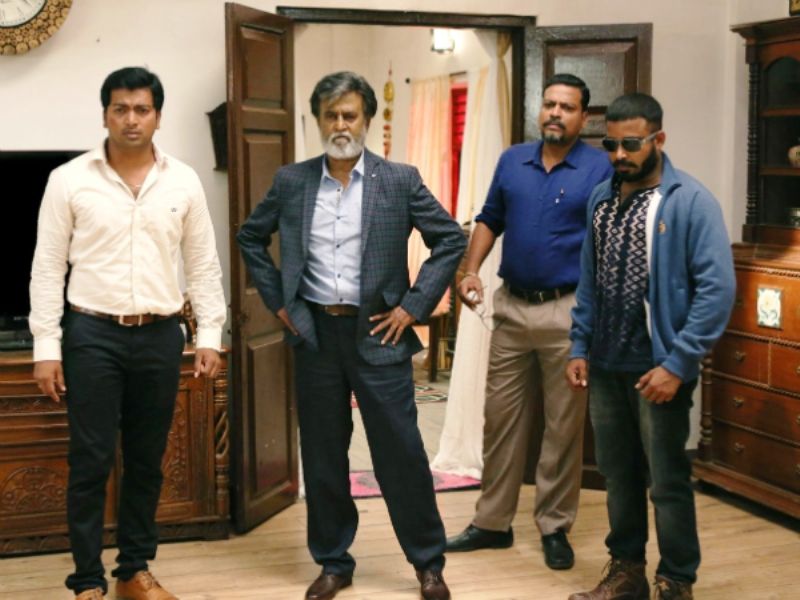 John Vijay (second from right) in a still from the film 'Kabali'