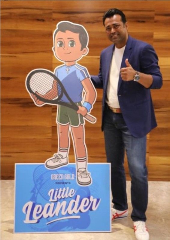 Leander Paes with the animation cut out of ‘Little Leander'