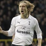 Luka Modric playing for Tottenham Hotspur