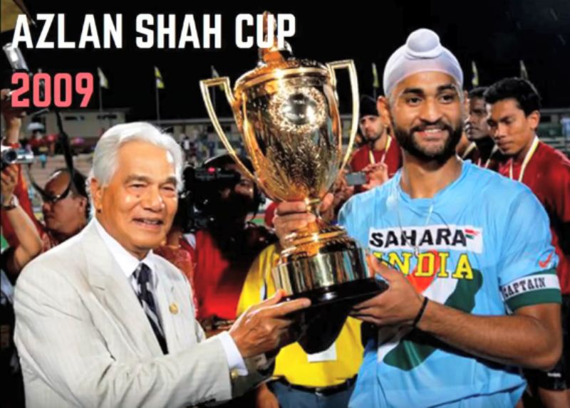 Sandeep Singh With Sultan Azlan Shah Cup in 2009