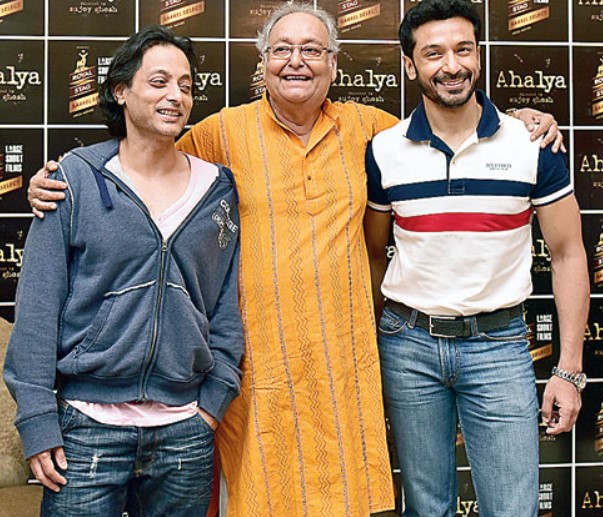 Sujoy Ghosh (left) during the promotion of his first short film Ahalya