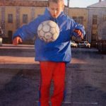 Young Luka Modric playing football