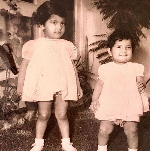 A Childhood Picture Of Divya Seth With Her Sister