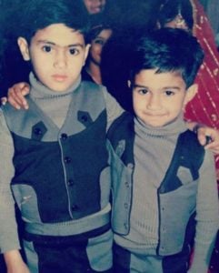 Ali Abbas Zafar in his childhood with his older brother