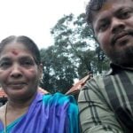 Anoop Chandran with his mother