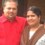 Anoop Chandran with his wife Vinaya Chandran
