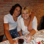 Edinson Cavani with his mother Berta Gómez