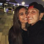Mesut Ozil with his girlfriend Amine Gulse