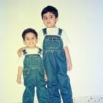 Rohan Hingorani with his brother during his childhood