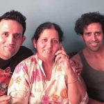Anil Charanjeett With His Brother And Mother